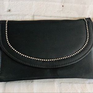 Black With Rhinestones Crossbody Purse